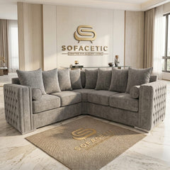 Ruby Alaska Chenile Sofa Set