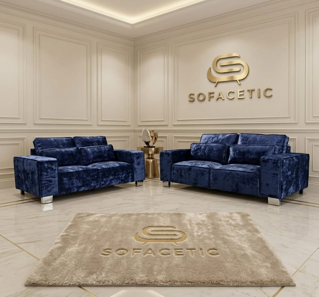 Sleefy Crush velvet Comfort Sofa Set
