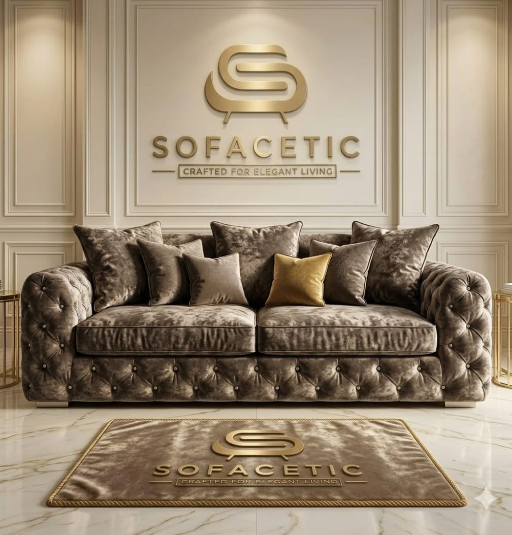 Urban Crush velvet Living Sofa Set