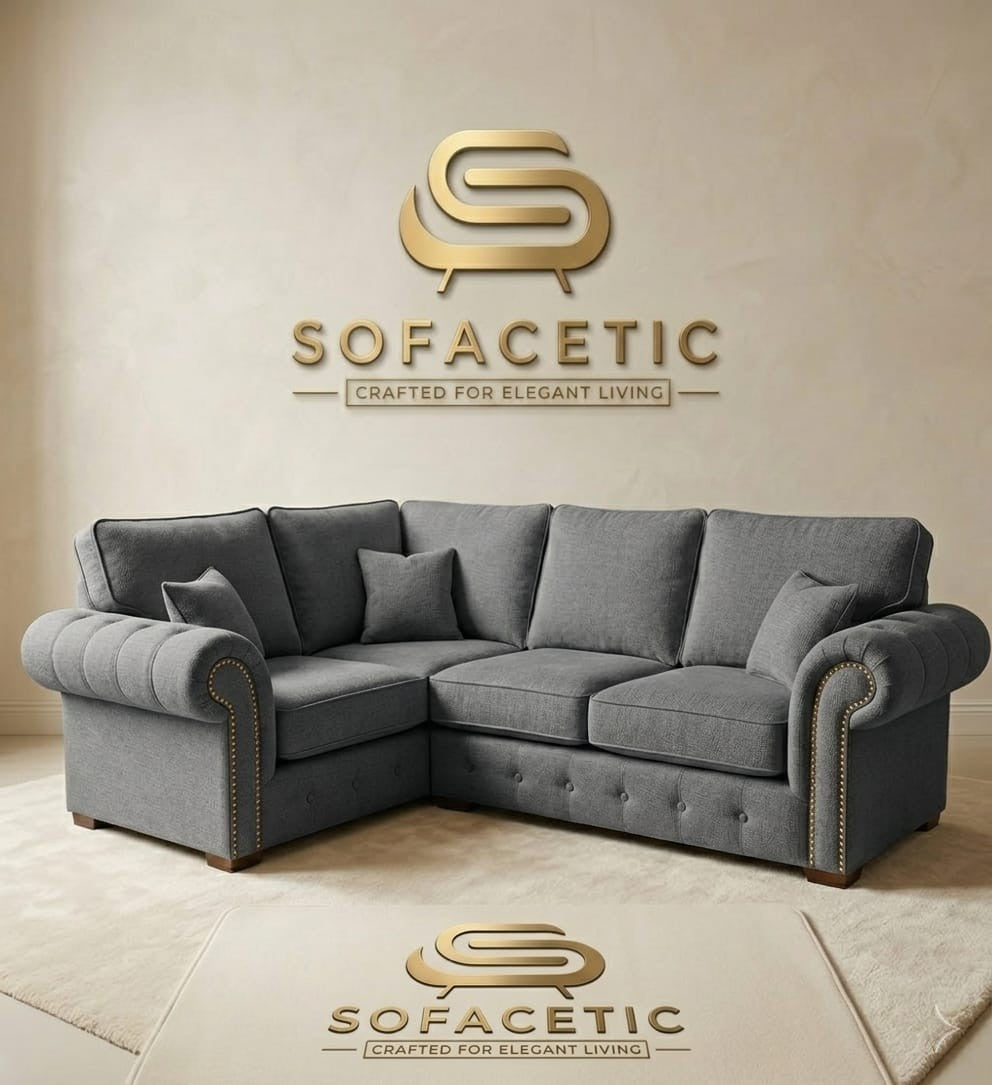Monzi Chenille Contemporary Sofa Set