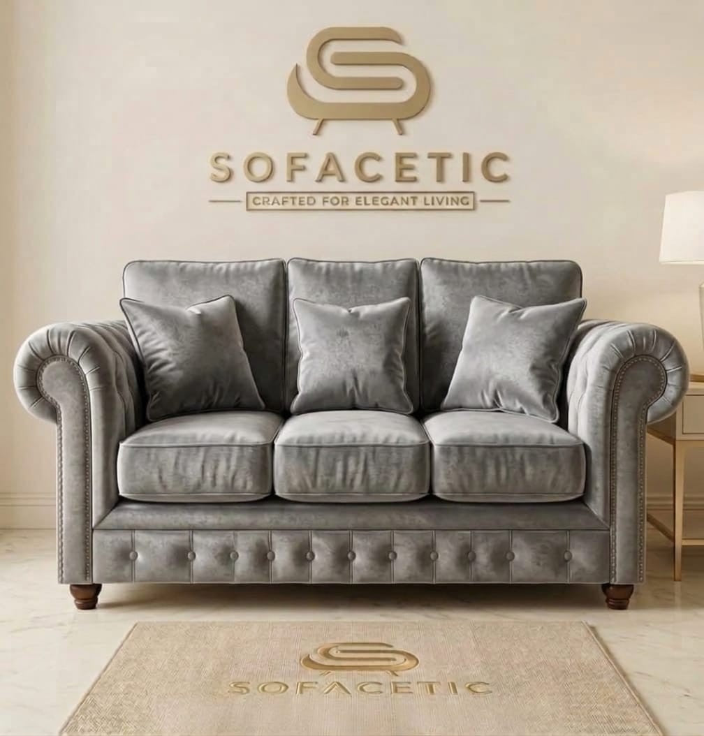 Monzi Crush velvet  Contemporary Sofa Set