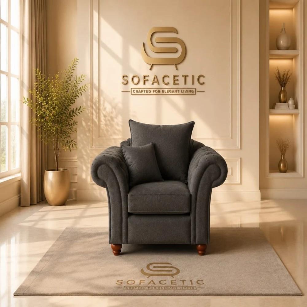Nicole Naple Fabric Luxury Sofa Set
