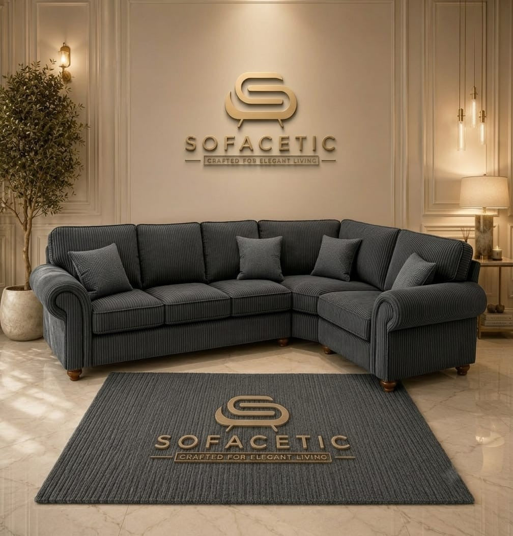 Tanzo Jumbo Cord Luxury Fabric Sofa