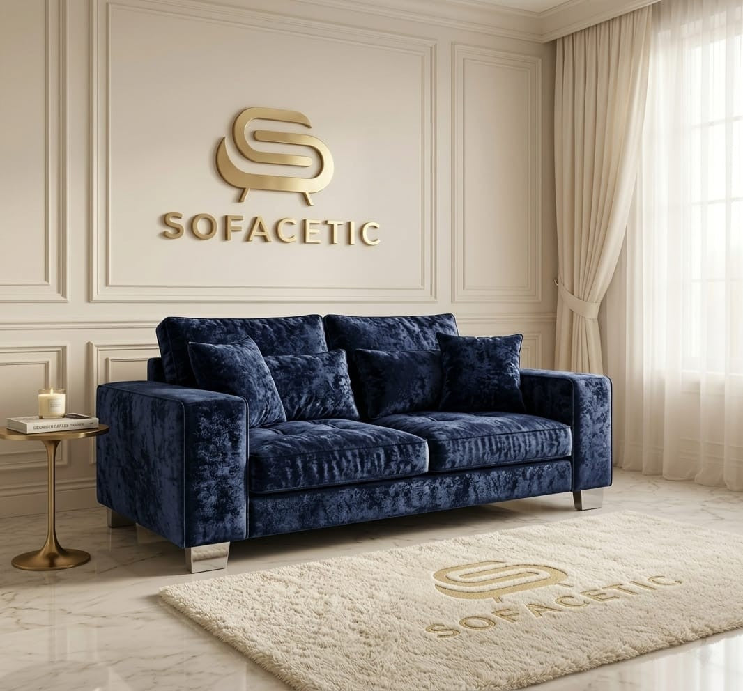 Sleefy Crush velvet Comfort Sofa Set