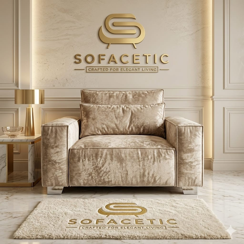 Sleefy Crush velvet Comfort Sofa Set