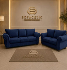 Monzi Jumbo Cord Contemporary Sofa Set