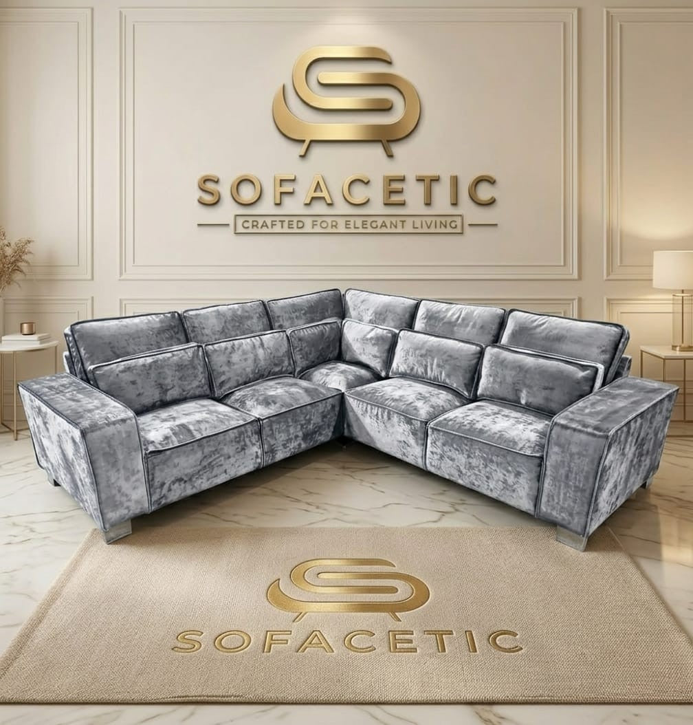 Sleefy Crush velvet Comfort Sofa Set