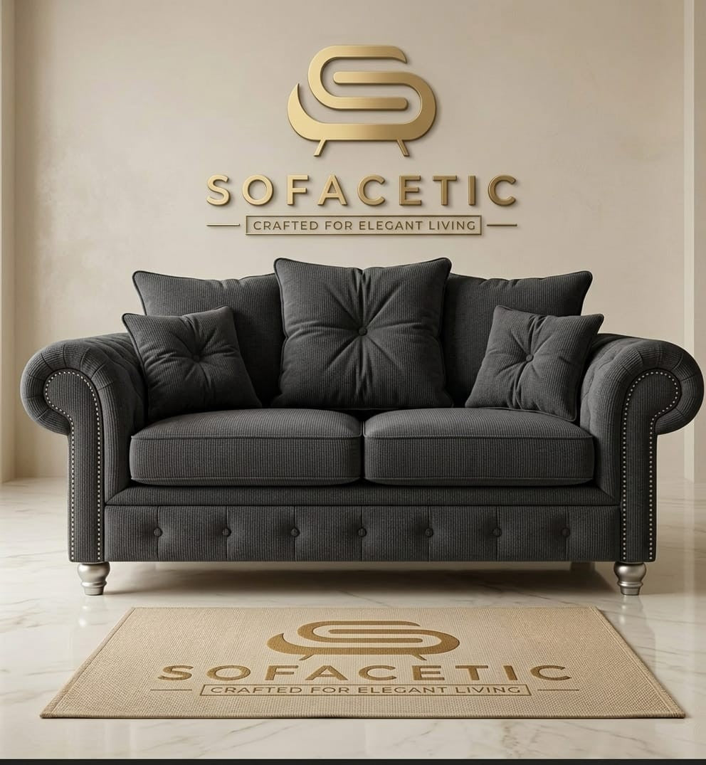 Monzi Chenille Contemporary Sofa Set