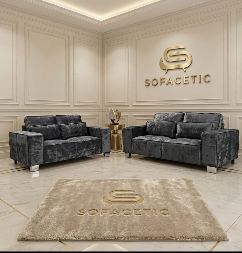 Sleefy Crush velvet Comfort Sofa Set