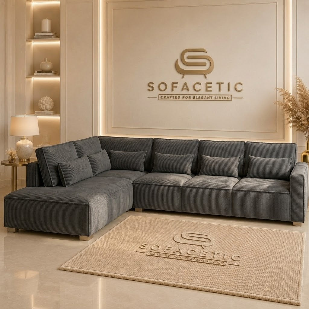 Sleefy Plush velvet Comfort Sofa Set