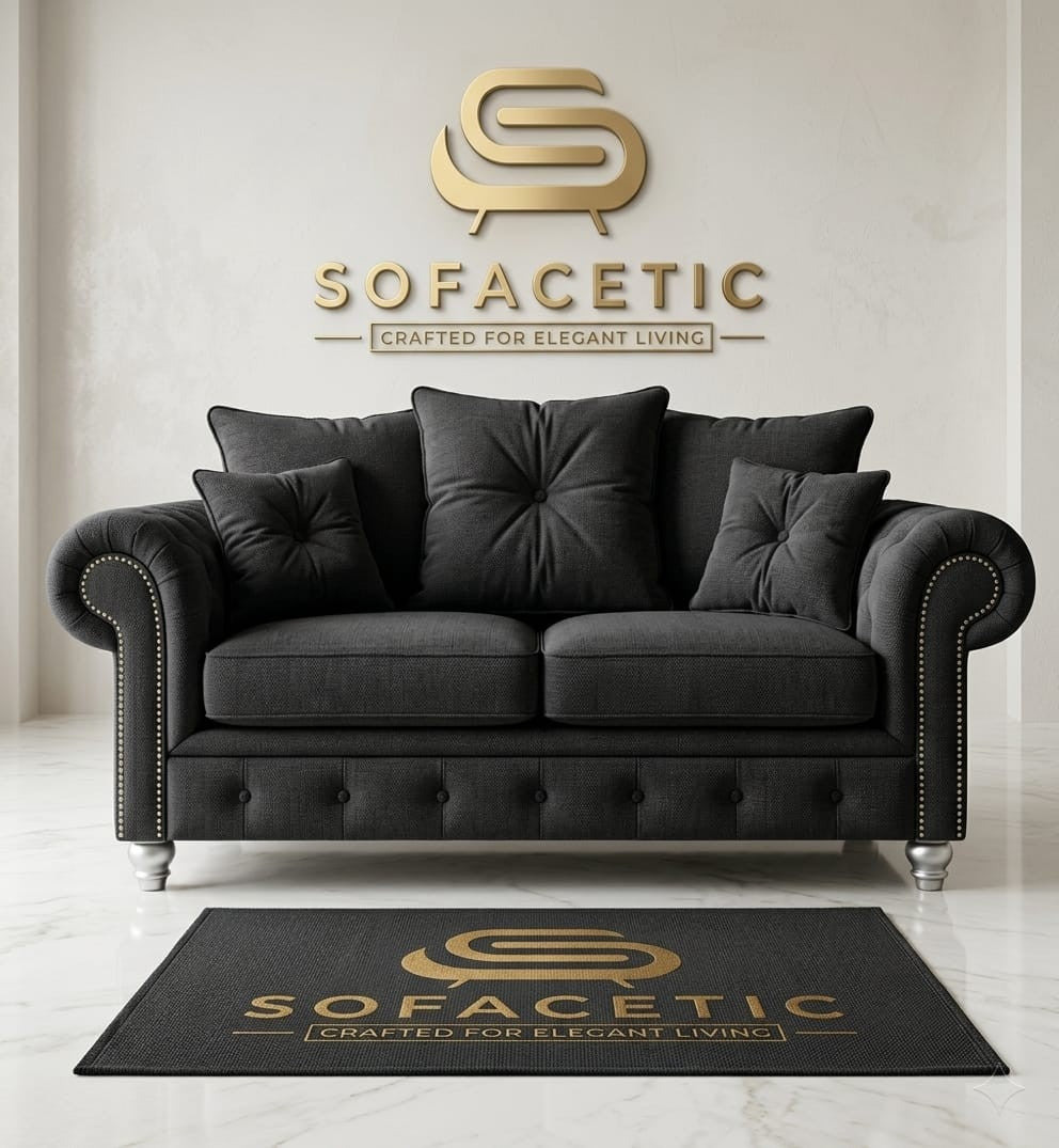 Monzi Chenille Contemporary Sofa Set