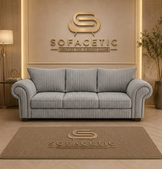 Monzi Jumbo Cord Contemporary Sofa Set