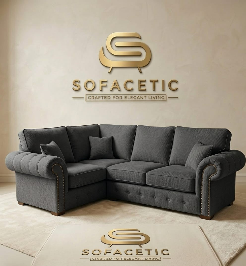 Monzi Chenille Contemporary Sofa Set