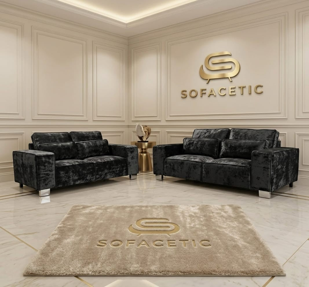 Sleefy Crush velvet Comfort Sofa Set
