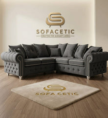 Monzi Chenille Contemporary Sofa Set