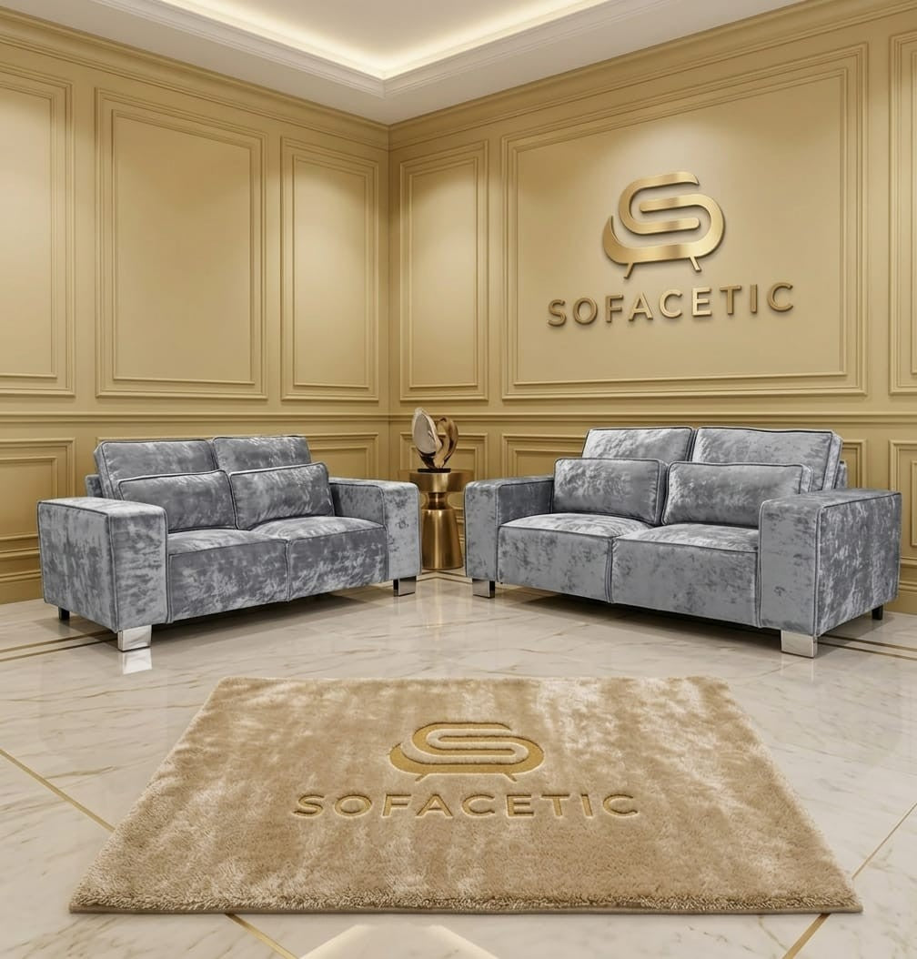 Sleefy Crush velvet Comfort Sofa Set
