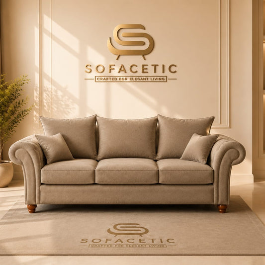 Nicole Naple Fabric Luxury Sofa Set