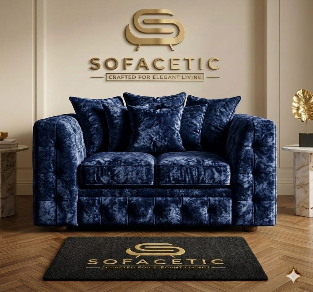 Urban Crush velvet Living Sofa Set