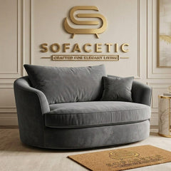 Juxen Plush Velvet Designer Sofa Set