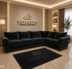Monzi Plush velvet  Contemporary Sofa Set