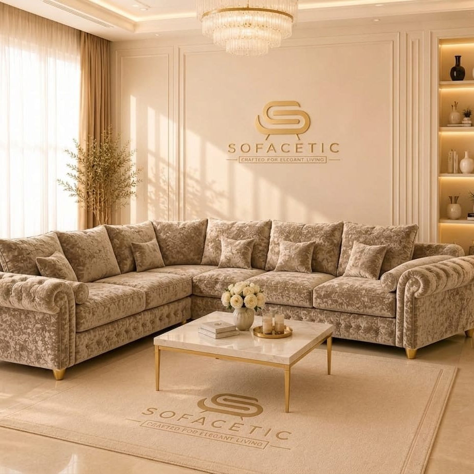 Malibu Crush Velvet Sofa Set