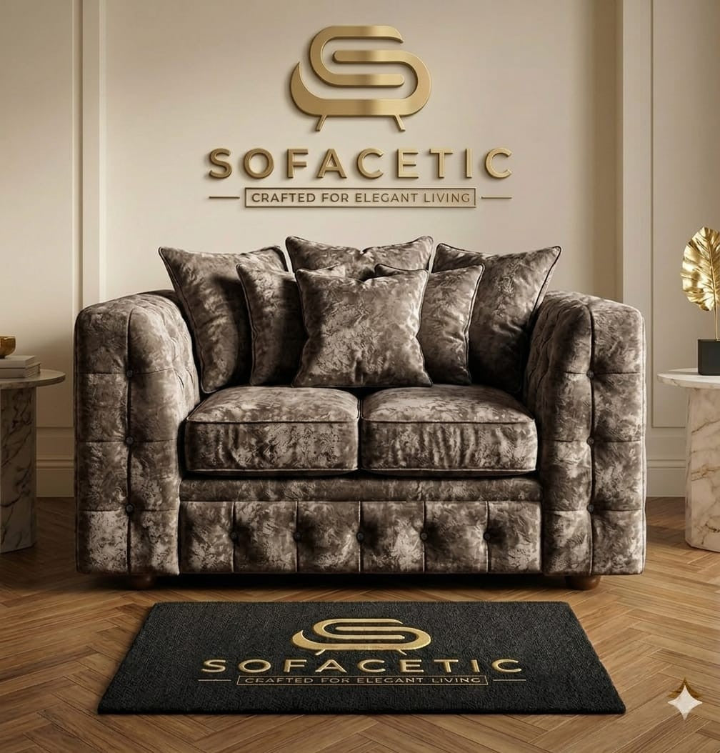 Urban Crush velvet Living Sofa Set