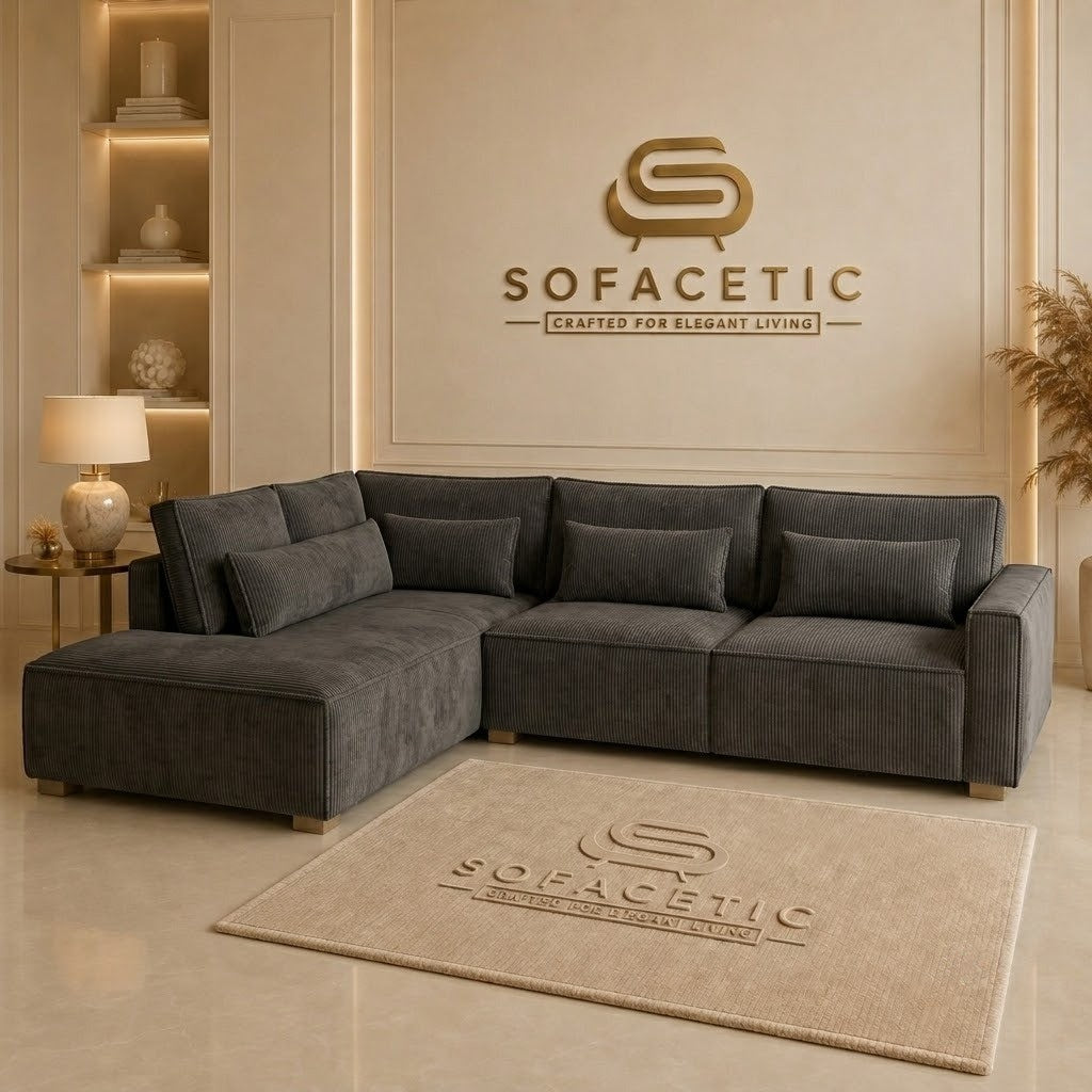 Sleefy Plush velvet Comfort Sofa Set
