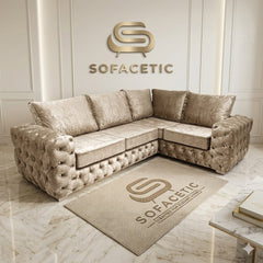 Urban Crush velvet Living Sofa Set