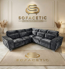 Sleefy Crush velvet Comfort Sofa Set