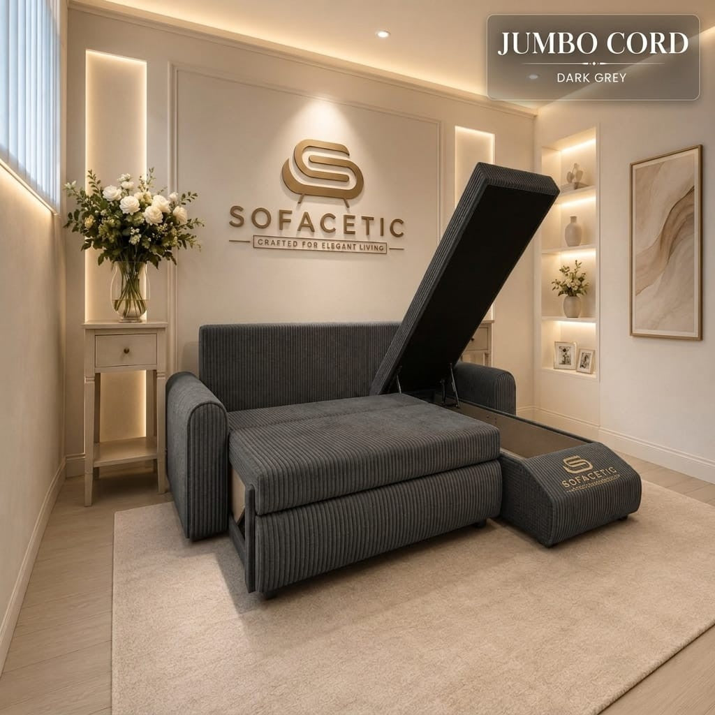 Napnest Jumbo Cord Corner Sofa Bed
