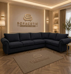 Monzi Jumbo Cord Contemporary Sofa Set