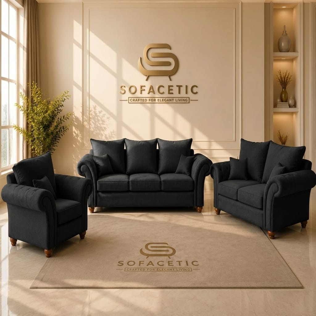 Nicole Plush velvet  Luxury Sofa Set