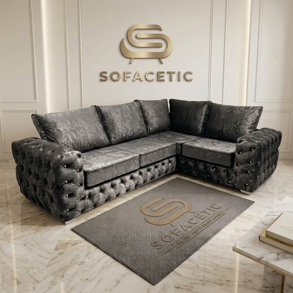 Urban Crush velvet Living Sofa Set