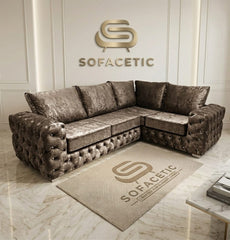 Urban Crush velvet Living Sofa Set