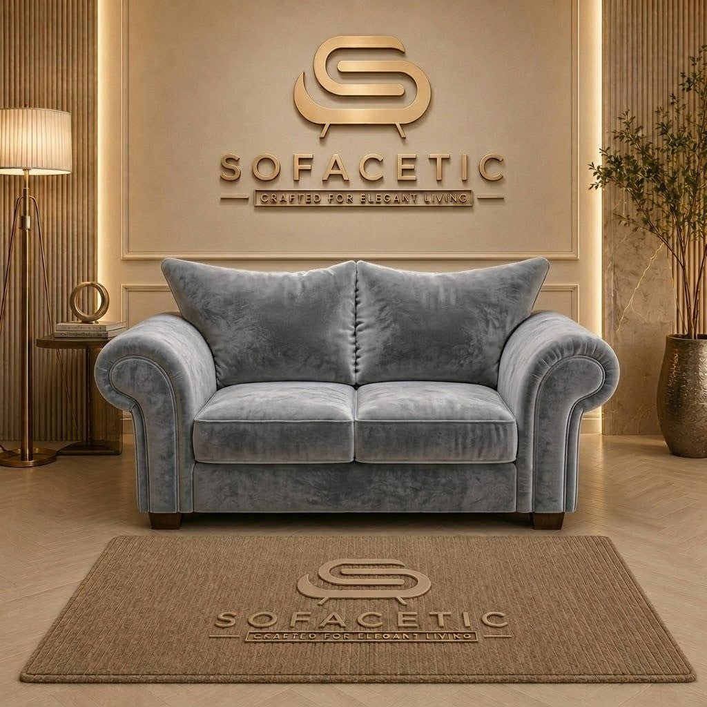 Monzi Plush velvet  Contemporary Sofa Set