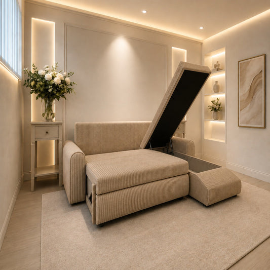 Napnest Jumbo Cord Corner Sofa Bed