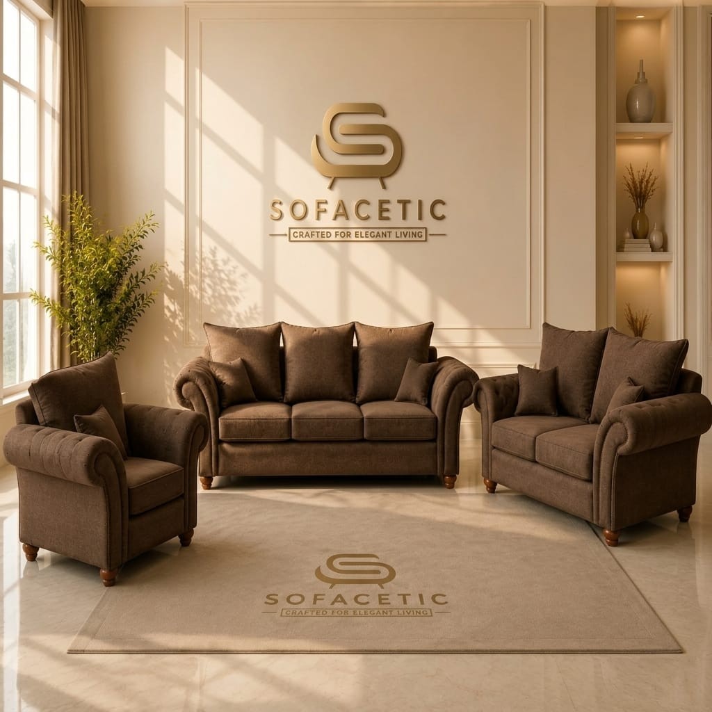 Nicole Plush velvet  Luxury Sofa Set