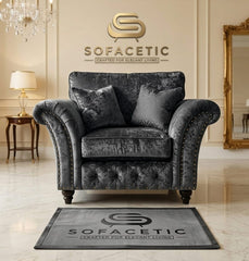 Juxen Crush Velvet Designer Sofa Set