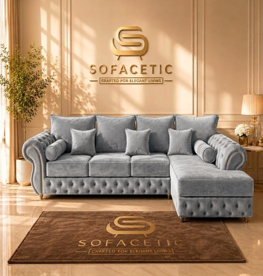 Malibu Plush Velvet Sofa Set