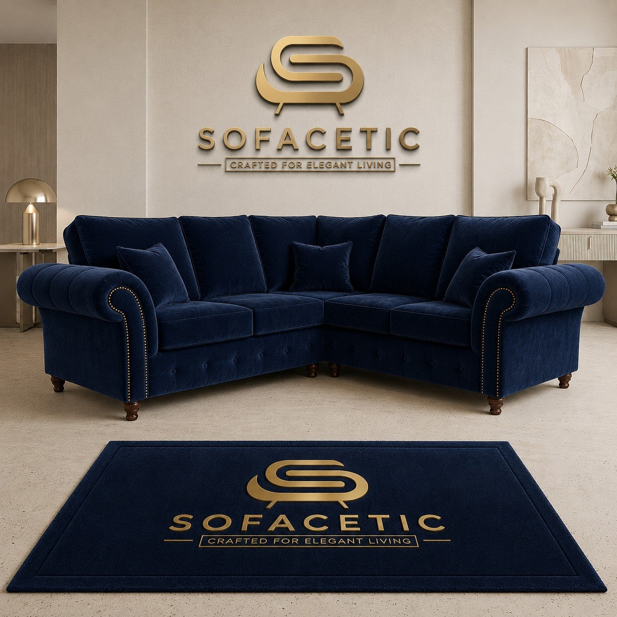 Tanzo Plush velvet Luxury Fabric Sofa