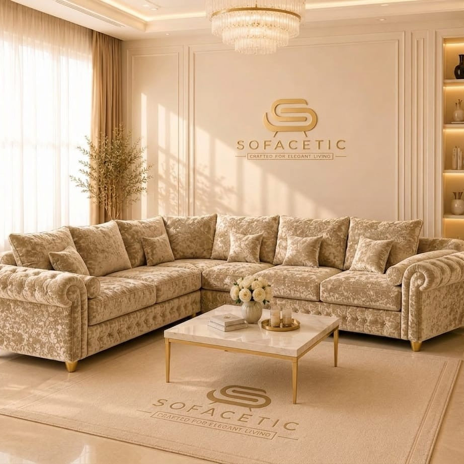 Malibu Crush Velvet Sofa Set