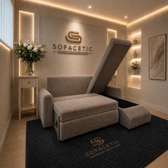 Napnest Plush Velvet Corner Sofa Bed