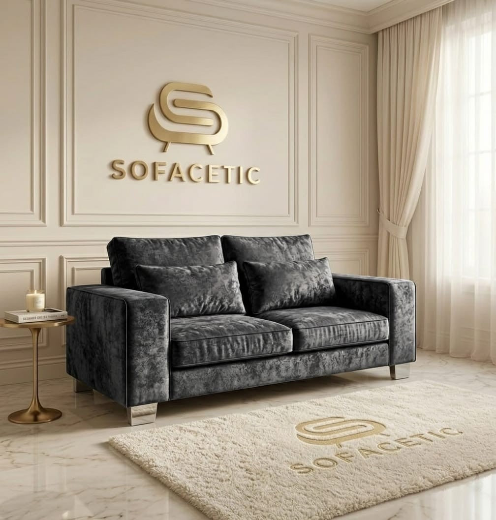 Sleefy Crush velvet Comfort Sofa Set