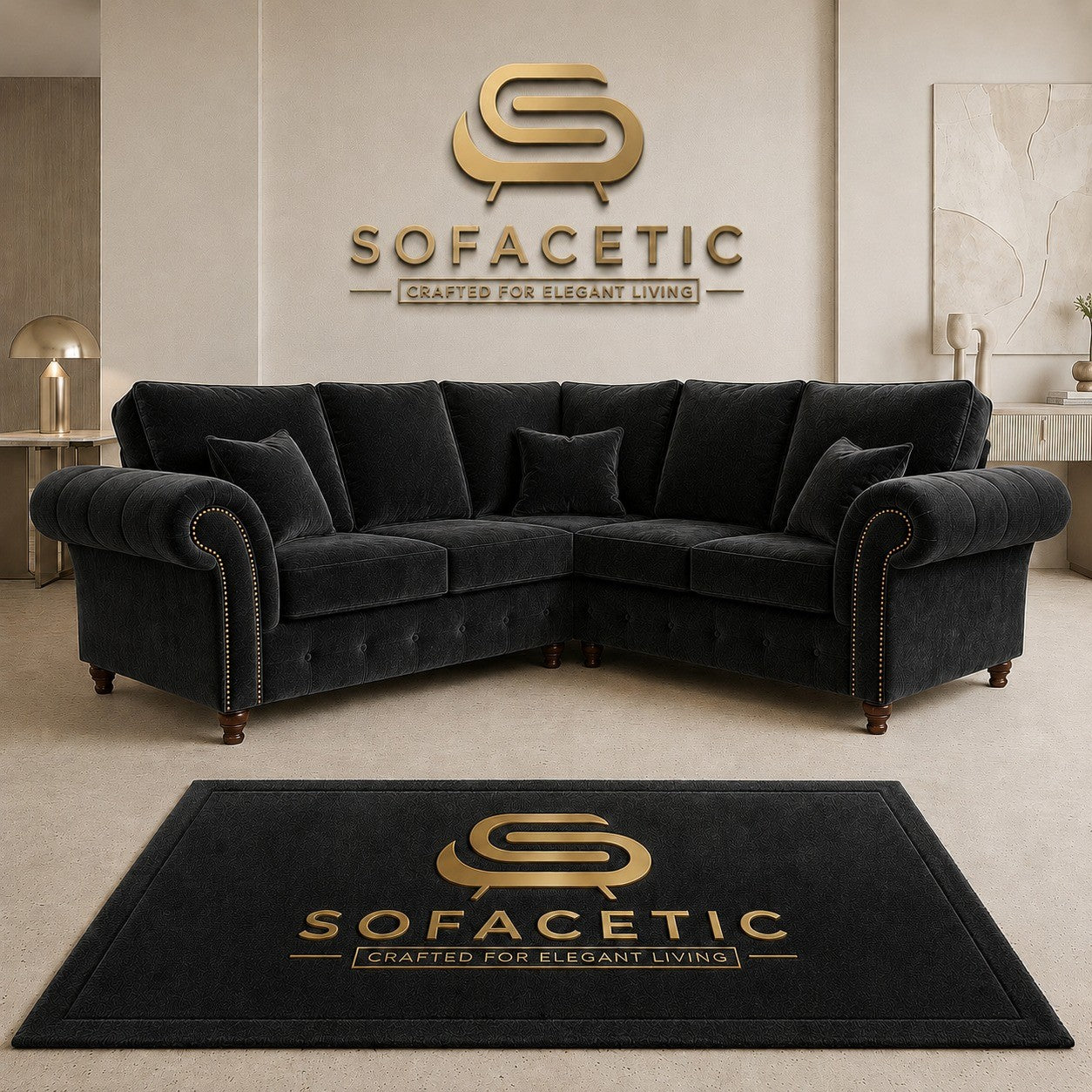Tanzo Plush velvet Luxury Fabric Sofa