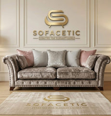 Juxen Crush Velvet Designer Sofa Set