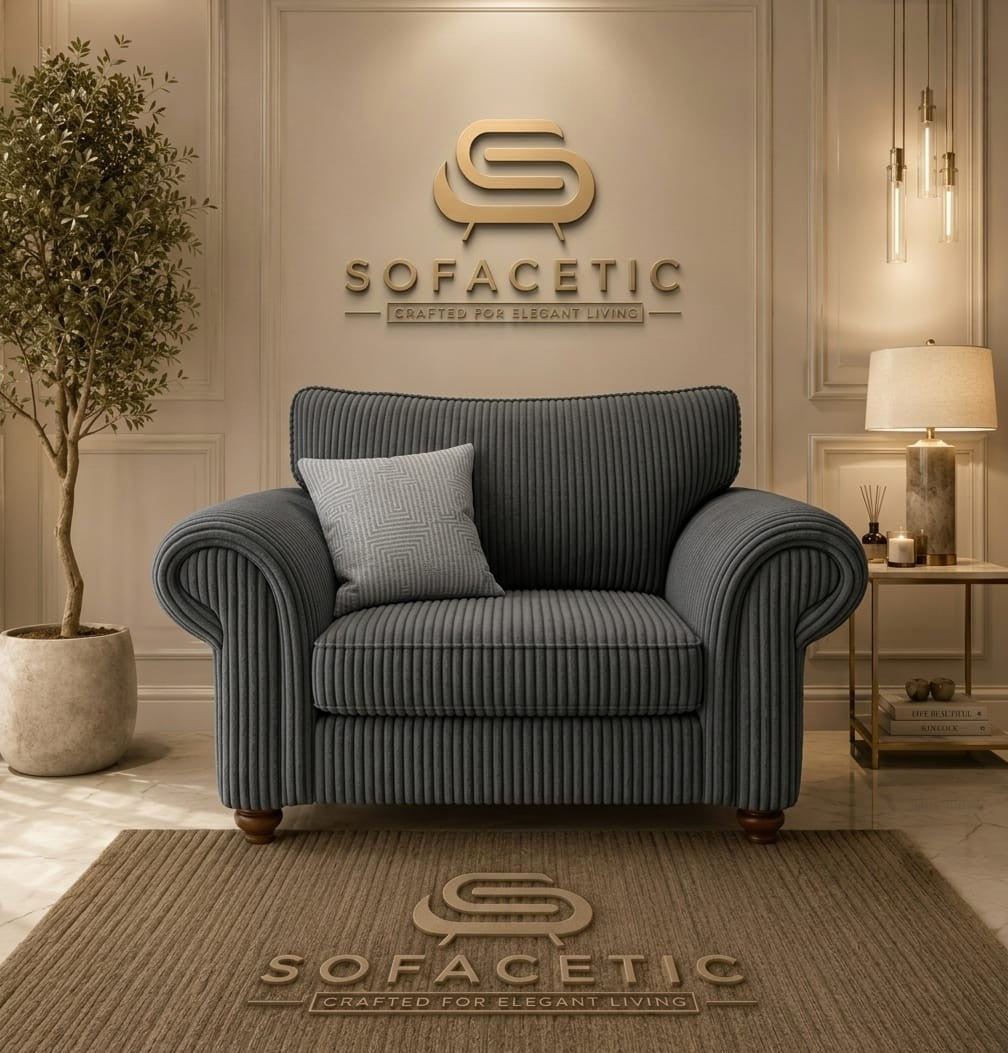 Tanzo Jumbo Cord Luxury Fabric Sofa
