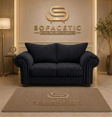 Monzi Jumbo Cord Contemporary Sofa Set