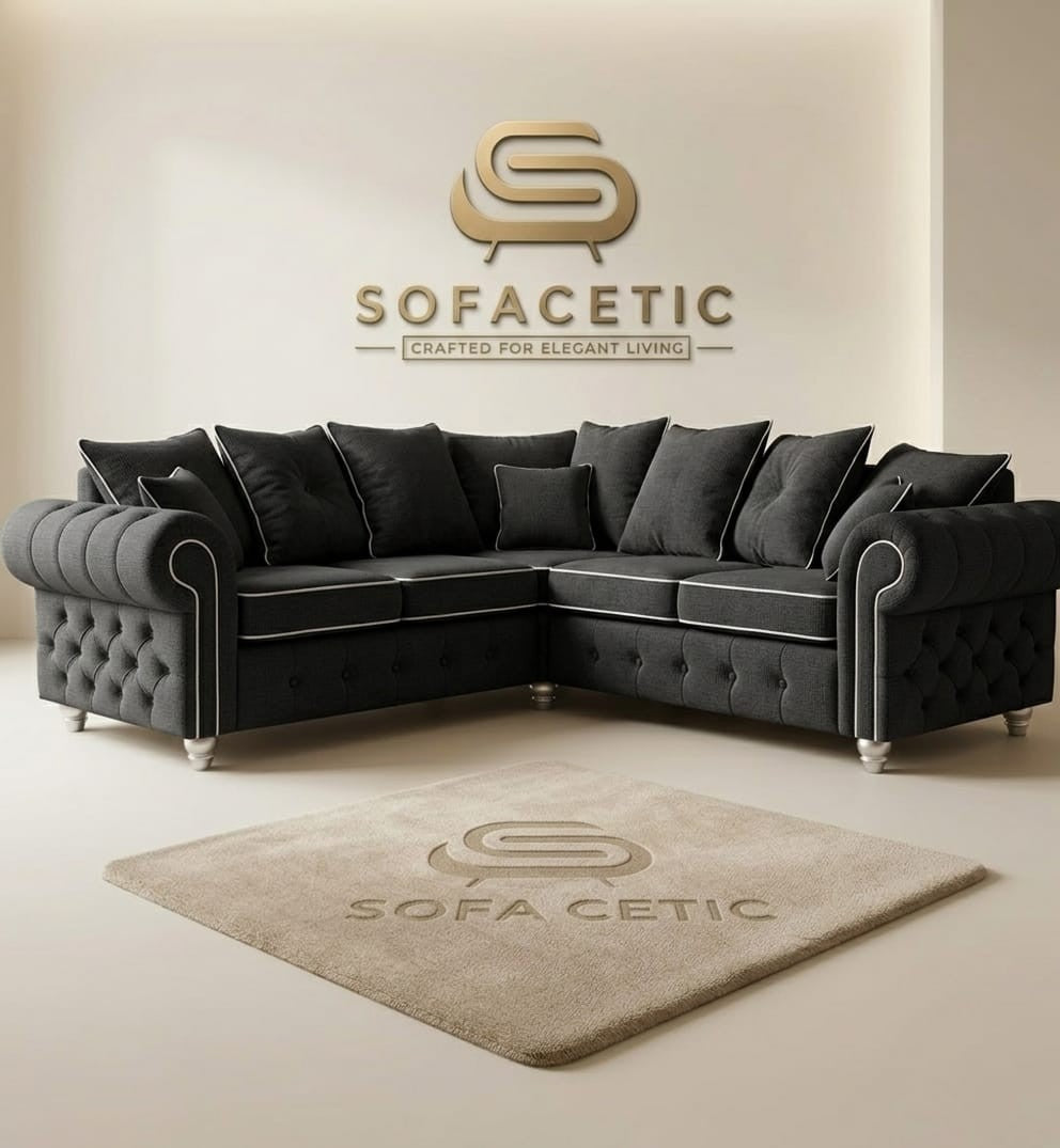 Monzi Chenille Contemporary Sofa Set