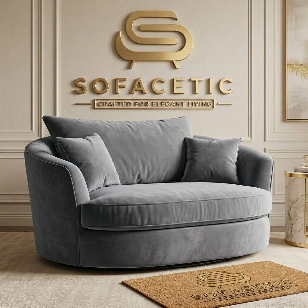 Juxen Plush Velvet Designer Sofa Set