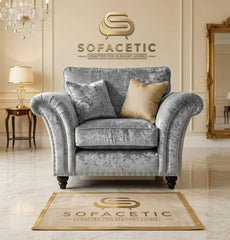 Juxen Crush Velvet Designer Sofa Set